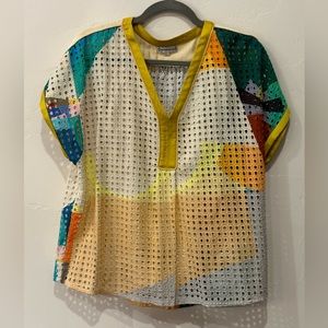 Anthropologie Conditions Apply Eyelet Top